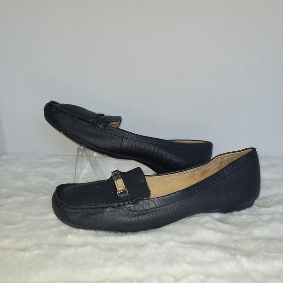 Naturalizer Shoes - Naturalizer Women's Gadget Slip On Moccasins Flat Black Snake US 11M EUR 41 UK9